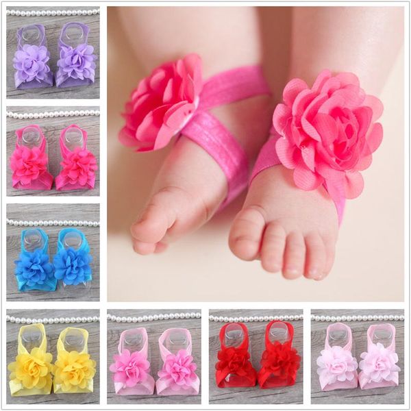 18 colors baby foot flower wristband barefoot sandals folds chiffon flower baby girl first walk shoes
18 colors baby foot flower wristband barefoot sandals folds chiffon flower baby girl first walk shoes