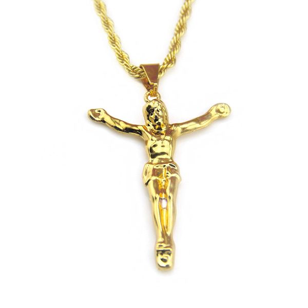 men jesus cross pendant necklaces gold fashion hip hop jewelry design long chains punk rock rap, Silver
men jesus cross pendant necklaces gold fashion hip hop jewelry design long chains punk rock rap, Silver
