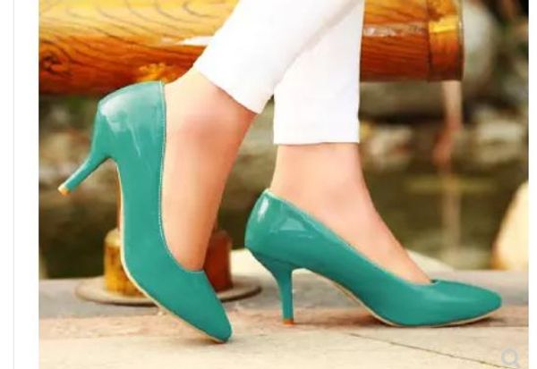 send bridal shoes pointed end high heel fine heel women's single shoes, Black
send bridal shoes pointed end high heel fine heel women's single shoes, Black