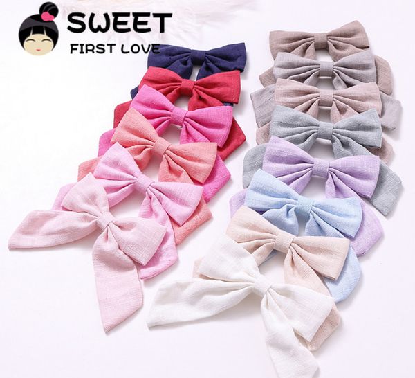 girls cotton linen bows hair clip boutique children bows tie princess hairpins kids dovetail bows birthday party barrettes girl gift y4112, Slivery;white
girls cotton linen bows hair clip boutique children bows tie princess hairpins kids dovetail bows birthday party barrettes girl gift y4112, Slivery;white