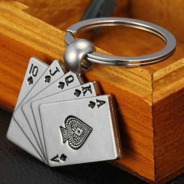 car keychain poker keychain male personality metal key chain key ring, Slivery;golden
car keychain poker keychain male personality metal key chain key ring, Slivery;golden