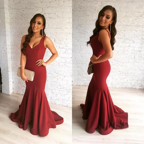 new fashion long red mermaid prom dresses long spaghetti straps v neck backless formal dresses evening wear vestidos de fiesta, Black
new fashion long red mermaid prom dresses long spaghetti straps v neck backless formal dresses evening wear vestidos de fiesta, Black