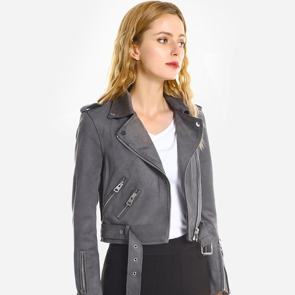 ailegogo suede faux soft leather zipper jacket coat women casual pu motorcycle turn-down collar slim suede short jacket overcoat, Black
ailegogo suede faux soft leather zipper jacket coat women casual pu motorcycle turn-down collar slim suede short jacket overcoat, Black