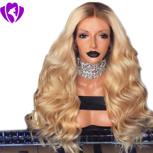 middle part 10-30inches long ombre blonde wig with dark roots blonde lace front wig synthetic hair heat resistant body wave for women, Black
middle part 10-30inches long ombre blonde wig with dark roots blonde lace front wig synthetic hair heat resistant body wave for women, Black