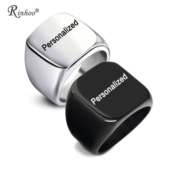 rinhoo stainless steel personalized custom ring for men jewelry engraved name letters word rings cool punk valentine's day gift, Golden;silver
rinhoo stainless steel personalized custom ring for men jewelry engraved name letters word rings cool punk valentine's day gift, Golden;silver