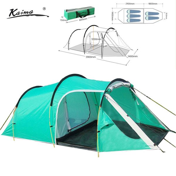 210t polyester waterproof tunnel camping tent for 3-4persons one bedroom & one living room double layer family and party tent
210t polyester waterproof tunnel camping tent for 3-4persons one bedroom & one living room double layer family and party tent