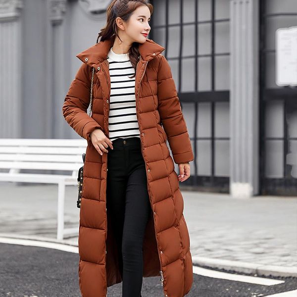 winter jacket women 2018 fashion long slim solid color parkas women jacket parkas plus size winter female coat, Black
winter jacket women 2018 fashion long slim solid color parkas women jacket parkas plus size winter female coat, Black