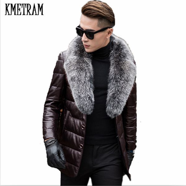 kmetram 2017 leather down cotton men genuine leather with real fox fur mens sheepskin winter jacket men black parka hh507
kmetram 2017 leather down cotton men genuine leather with real fox fur mens sheepskin winter jacket men black parka hh507