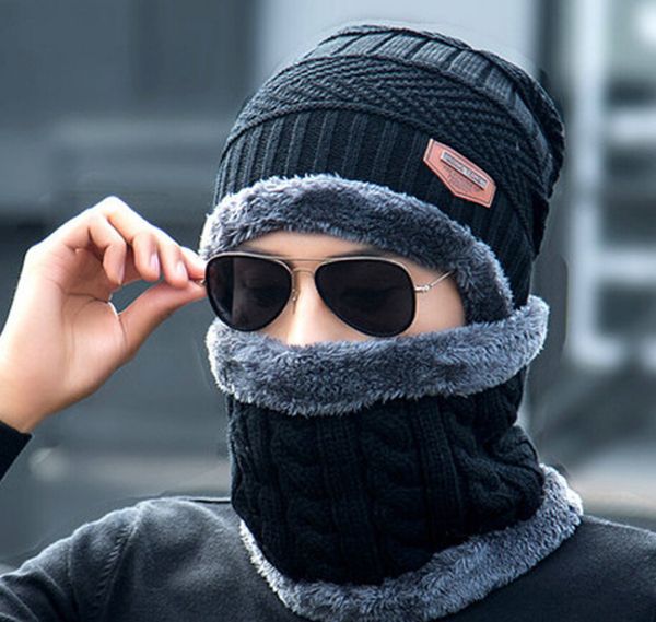 hat + bib autumn and winter for men and women knitted wool warm hooded velvet thick outdoor windproof warm hat, Blue;black
hat + bib autumn and winter for men and women knitted wool warm hooded velvet thick outdoor windproof warm hat, Blue;black