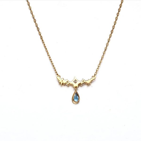 jewelry s925 sterling silver necklace 14k gold plated blue water drop shape pendant necklace fashion of shipping
jewelry s925 sterling silver necklace 14k gold plated blue water drop shape pendant necklace fashion of shipping