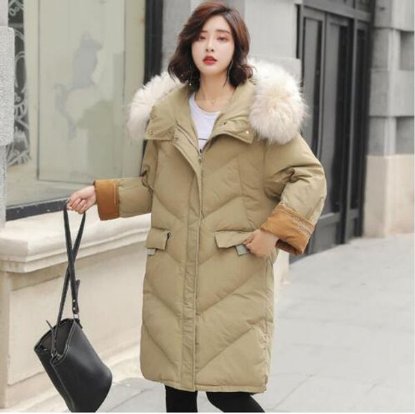Winter jacket women fa hion decoration fur collar parka coat long duck down jacket women thicken loo e outwear, Black
Winter jacket women fa hion decoration fur collar parka coat long duck down jacket women thicken loo e outwear, Black