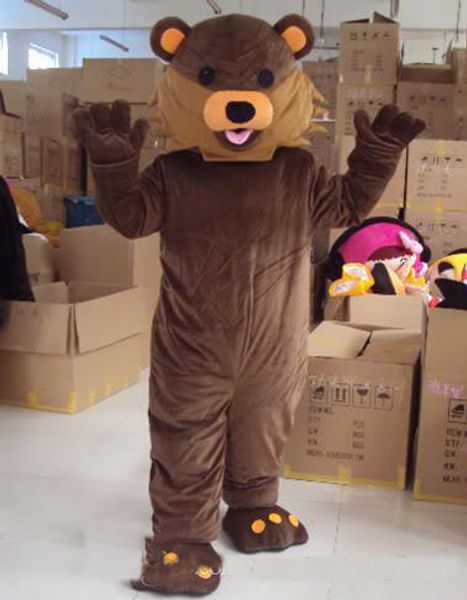 2018 lucky bear brown doll fancy dress cartoon animal mascot costume ing, Red;yellow
2018 lucky bear brown doll fancy dress cartoon animal mascot costume ing, Red;yellow