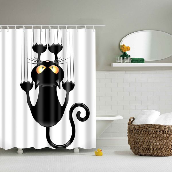 european environmentally friendly polyester fabric modern design cat print waterproof bathroom shower curtain
european environmentally friendly polyester fabric modern design cat print waterproof bathroom shower curtain
