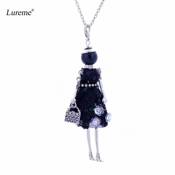 whole salelureme handmade doll necklace dress handmade french doll pendant news alloy girl women flower fashion jewelry (nl005749, Silver
whole salelureme handmade doll necklace dress handmade french doll pendant news alloy girl women flower fashion jewelry (nl005749, Silver