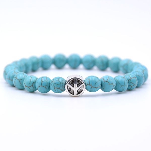 10pc/set peace sign bracelet classic natural stone bead bracelets for men women for gift, Black
10pc/set peace sign bracelet classic natural stone bead bracelets for men women for gift, Black