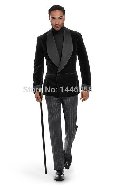 elegant brand italian morning coat pants men suit 2018 custom made double breasted black velvet blazer groom suit wedding tuxedo, White;black
elegant brand italian morning coat pants men suit 2018 custom made double breasted black velvet blazer groom suit wedding tuxedo, White;black