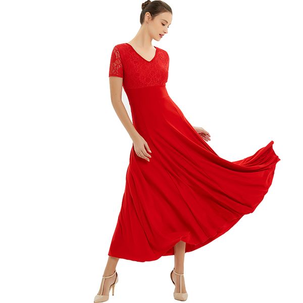 ballroom dance dresses summer new short sleeve lace dancing costume women waltz ballroom competition dance dress waltz tango, Black;red
ballroom dance dresses summer new short sleeve lace dancing costume women waltz ballroom competition dance dress waltz tango, Black;red