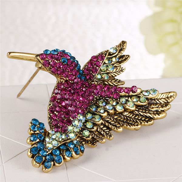 vivid hummingbird brooch pin crystal rhinestone animal bird women garment scarf accessory vintage jewelry, Gray
vivid hummingbird brooch pin crystal rhinestone animal bird women garment scarf accessory vintage jewelry, Gray