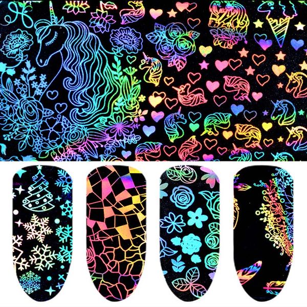 nail art laser sticker starry sky design transfer nail sticker ranbow flower star 8pcs diy 3d manicure foil mz027, Black
nail art laser sticker starry sky design transfer nail sticker ranbow flower star 8pcs diy 3d manicure foil mz027, Black