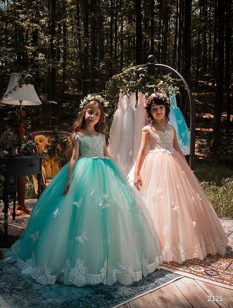 2018 cap sleeves lace a line flower girls dresses tulle applique 3d buttly fly beaded floor length dresses princess birthday party dresses, White;blue
2018 cap sleeves lace a line flower girls dresses tulle applique 3d buttly fly beaded floor length dresses princess birthday party dresses, White;blue