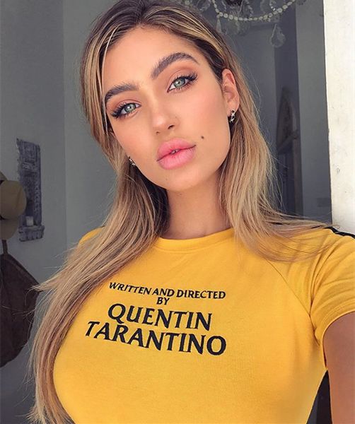 plus size s l women slim t shirt short sleeve letter printed yellow o neck t shirt femininas street hip hop cotton t-shirt i, White
plus size s l women slim t shirt short sleeve letter printed yellow o neck t shirt femininas street hip hop cotton t-shirt i, White