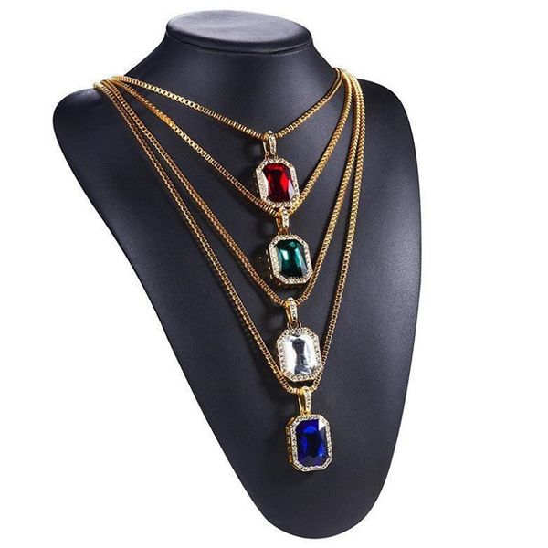 men hip hop gem pendant necklace charm for fashion green red blue black white crystal design 18k gold plated 75cm long chain jewelry, Silver
men hip hop gem pendant necklace charm for fashion green red blue black white crystal design 18k gold plated 75cm long chain jewelry, Silver