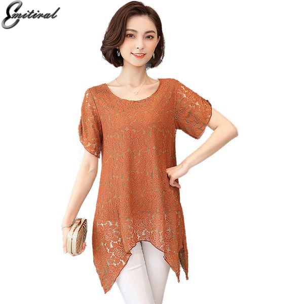 emitiral summer daily women lace t-shirts short sleeves casual korean style tees plus size 5xl loose t-shirt women clothing, White
emitiral summer daily women lace t-shirts short sleeves casual korean style tees plus size 5xl loose t-shirt women clothing, White