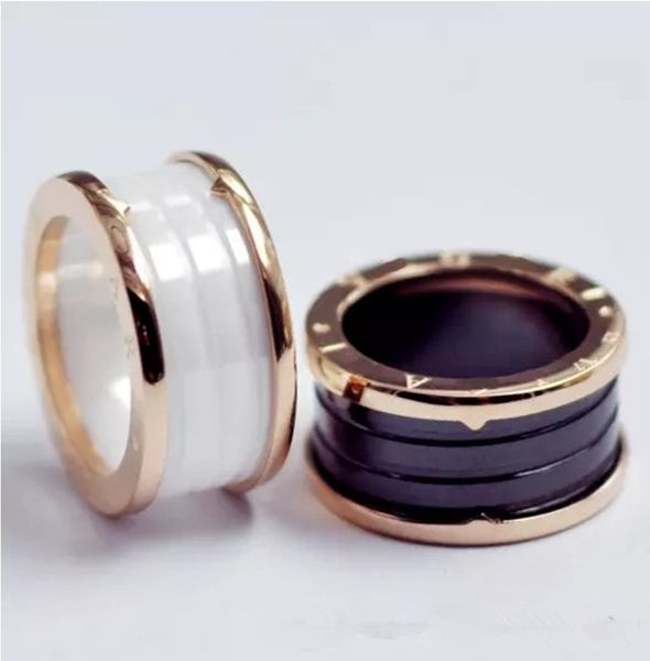 Black White Ceramic Whorl Rings Rose Gold Silver Metal colors Titanium Stainless steel band Ring famous brand fashion Women's Rings
Black White Ceramic Whorl Rings Rose Gold Silver Metal colors Titanium Stainless steel band Ring famous brand fashion Women's Rings