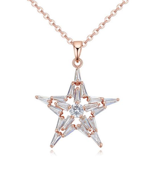 18k gold plated necklaces jewelry new fashion women luxury zircon star pendant necklaces, Silver
18k gold plated necklaces jewelry new fashion women luxury zircon star pendant necklaces, Silver