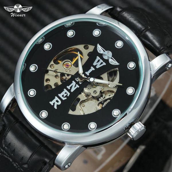 winner fashion casual mechanical men watches skeleton luminous hands leather watch band hand-wind wristwatches, Slivery;brown
winner fashion casual mechanical men watches skeleton luminous hands leather watch band hand-wind wristwatches, Slivery;brown