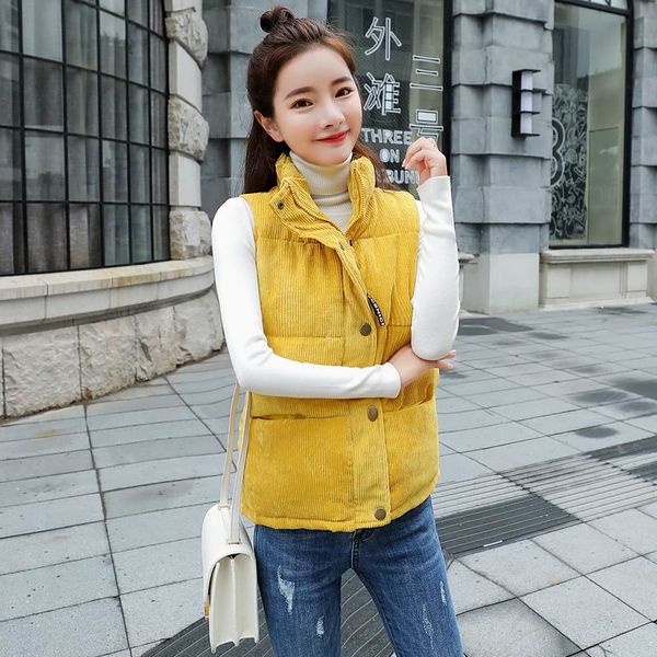 women's yellow vest coats thick down cotton padded colete feminino doudoune femme 2018 new waistcoat slim short jackets parka, Black;white
women's yellow vest coats thick down cotton padded colete feminino doudoune femme 2018 new waistcoat slim short jackets parka, Black;white