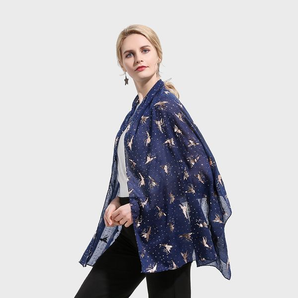 winfox new ladies womens girls fairies rose gold foil fashion scarfs glitter wrap shawl scarves, Blue;gray
winfox new ladies womens girls fairies rose gold foil fashion scarfs glitter wrap shawl scarves, Blue;gray