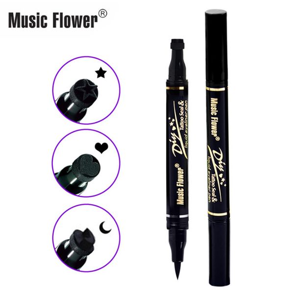 music flower black liquid eyeliner + tatto seal stamp 2 in 1 waterproof eye liner pencil highlighter maquiagem
music flower black liquid eyeliner + tatto seal stamp 2 in 1 waterproof eye liner pencil highlighter maquiagem