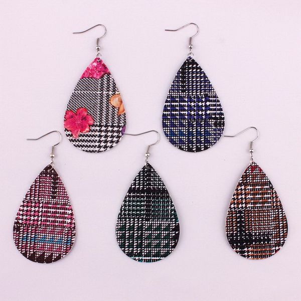 bohemian print lattice teardrop pu leather dangle earrings for women fashion stripes square water drop hook earrings jewelry accessories, Silver
bohemian print lattice teardrop pu leather dangle earrings for women fashion stripes square water drop hook earrings jewelry accessories, Silver