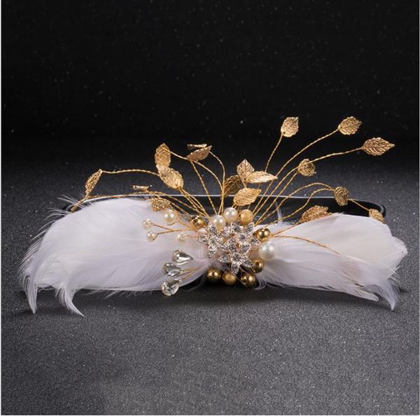 handmade feather gold headwear wedding dress, diamond flower accessories, bridal ornaments, Slivery;golden
handmade feather gold headwear wedding dress, diamond flower accessories, bridal ornaments, Slivery;golden