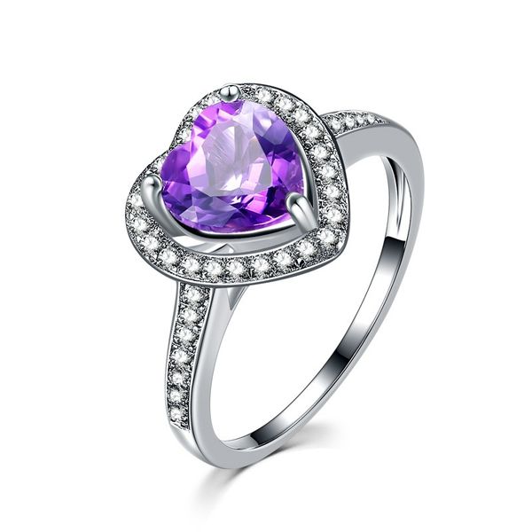 R229 .Luxury Fashion Jewelry Heart purple Silver CZ Diamond Rings Women's Wedding Ring Real Silver Pandora style ring
R229 .Luxury Fashion Jewelry Heart purple Silver CZ Diamond Rings Women's Wedding Ring Real Silver Pandora style ring