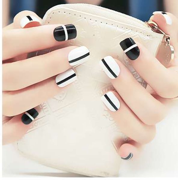 24pieces false nails for kids children black and white 3d fashion cute style short artificial fake nail tip glue diy tool, Red;gold
24pieces false nails for kids children black and white 3d fashion cute style short artificial fake nail tip glue diy tool, Red;gold