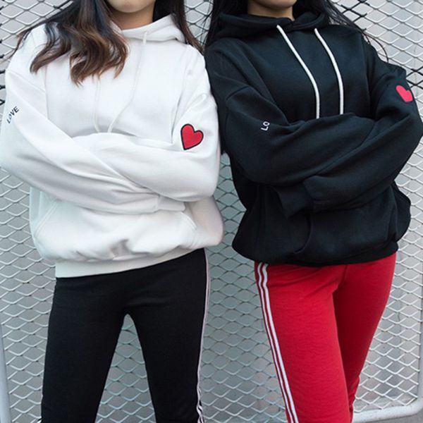women chic hoodies love heart embroidery winter sweatshirt harajuku fleece pullover hoodie long sleeve students hooded t6, Black
women chic hoodies love heart embroidery winter sweatshirt harajuku fleece pullover hoodie long sleeve students hooded t6, Black