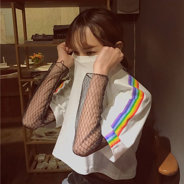 yougeman summer t-shirt woman 2018 korean ulzzang harajuku slim rainbow striped short sleeve t-shirts for women casual shirt top, White
yougeman summer t-shirt woman 2018 korean ulzzang harajuku slim rainbow striped short sleeve t-shirts for women casual shirt top, White