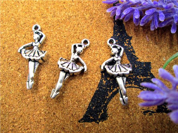 45pcs--ballerina charms, antique tibetan silver tone ballet dancing girl charm pendants 33x29mm, Bronze;silver
45pcs--ballerina charms, antique tibetan silver tone ballet dancing girl charm pendants 33x29mm, Bronze;silver