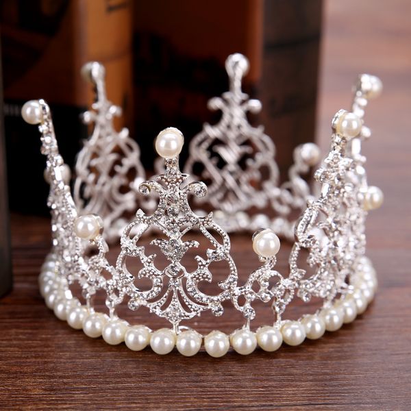 3a zircon diamond-studded pearls crown headband environmental copper jewels hairband bling wedding bridal hair accessories wx10, Silver
3a zircon diamond-studded pearls crown headband environmental copper jewels hairband bling wedding bridal hair accessories wx10, Silver