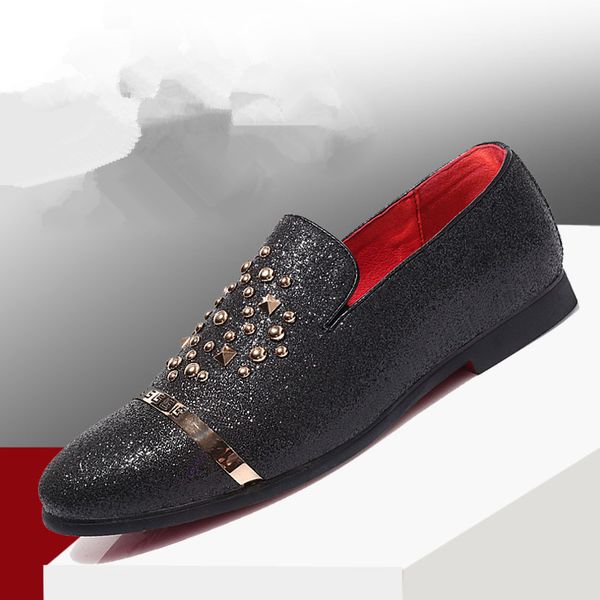 sequined metal decorative formal shoes men rivets loafers mens shoes casual office shoes men sapato social masculino herren schuhe ayakkabi, Black
sequined metal decorative formal shoes men rivets loafers mens shoes casual office shoes men sapato social masculino herren schuhe ayakkabi, Black