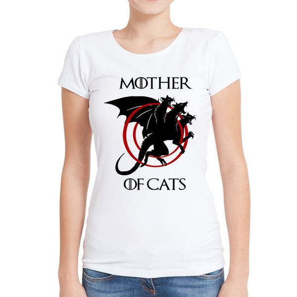 new mother of cats print t-shirt women fashion design brand t shirt short sleeve slim funny ladies gift shirts, White
new mother of cats print t-shirt women fashion design brand t shirt short sleeve slim funny ladies gift shirts, White