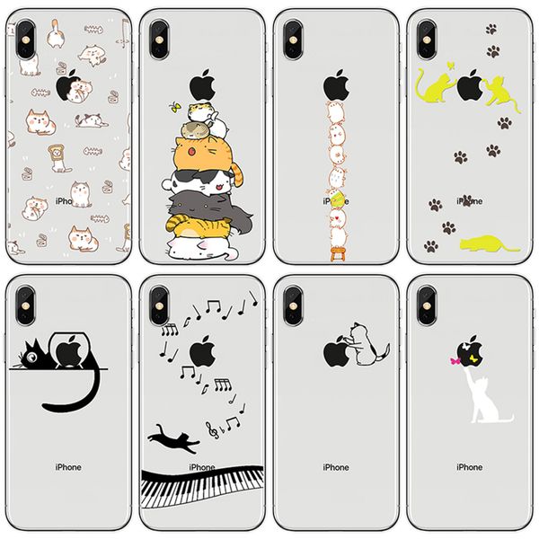 

Для iphone 5s 5 SE 6 6 S 8 6/7/8 plus X Cats силиконовый мягкий чехол для телефона iphone 6 Plus 7 Plus Case Coqu