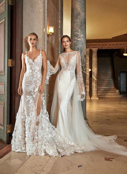 3d floral applique mermaid beach country wedding dresses 2018 new modest spaghetti backless sweep train split fishtail wedding gown, White
3d floral applique mermaid beach country wedding dresses 2018 new modest spaghetti backless sweep train split fishtail wedding gown, White