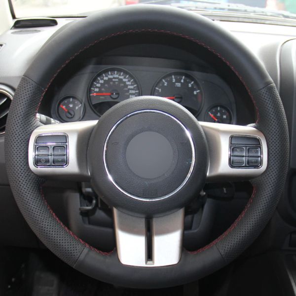 black leather hand-stitched car steering wheel cover for jeep compass grand cherokee wrangler patriot 2012 2013 2014
black leather hand-stitched car steering wheel cover for jeep compass grand cherokee wrangler patriot 2012 2013 2014