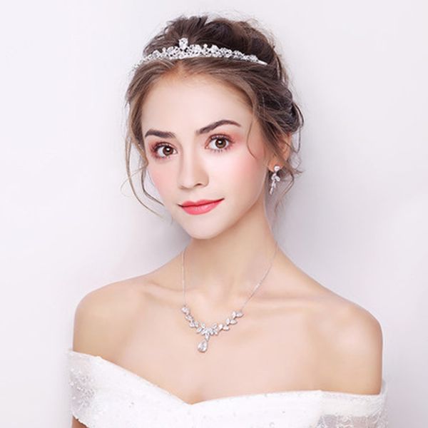 bridal headpiece jewelry wedding sets hair accessories cubic zircon tiara cz crown headband hairband hair jewelry necklace women, Golden;white
bridal headpiece jewelry wedding sets hair accessories cubic zircon tiara cz crown headband hairband hair jewelry necklace women, Golden;white