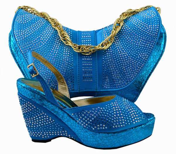 blue wedges design women pumps with bag and rhinestone african shoes match handbag set for dress mm1005, Black
blue wedges design women pumps with bag and rhinestone african shoes match handbag set for dress mm1005, Black