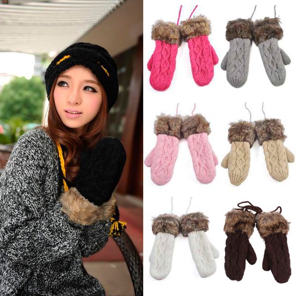 female gloves 2017 new arrival women winter warm thickened mittens knitted fleece lined full fingers gloves fingerless, Blue;gray
female gloves 2017 new arrival women winter warm thickened mittens knitted fleece lined full fingers gloves fingerless, Blue;gray