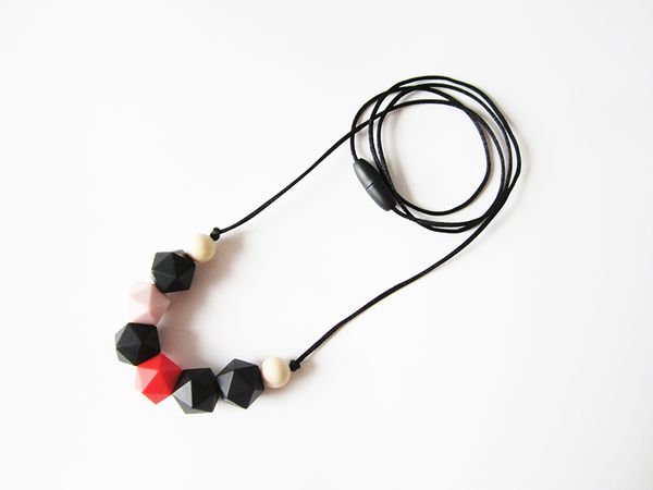 silicone teething necklace chew beads for baby food grade silicone icosahedron beaded necklaces chew nursing jewelry baby shower gift, Silver
silicone teething necklace chew beads for baby food grade silicone icosahedron beaded necklaces chew nursing jewelry baby shower gift, Silver